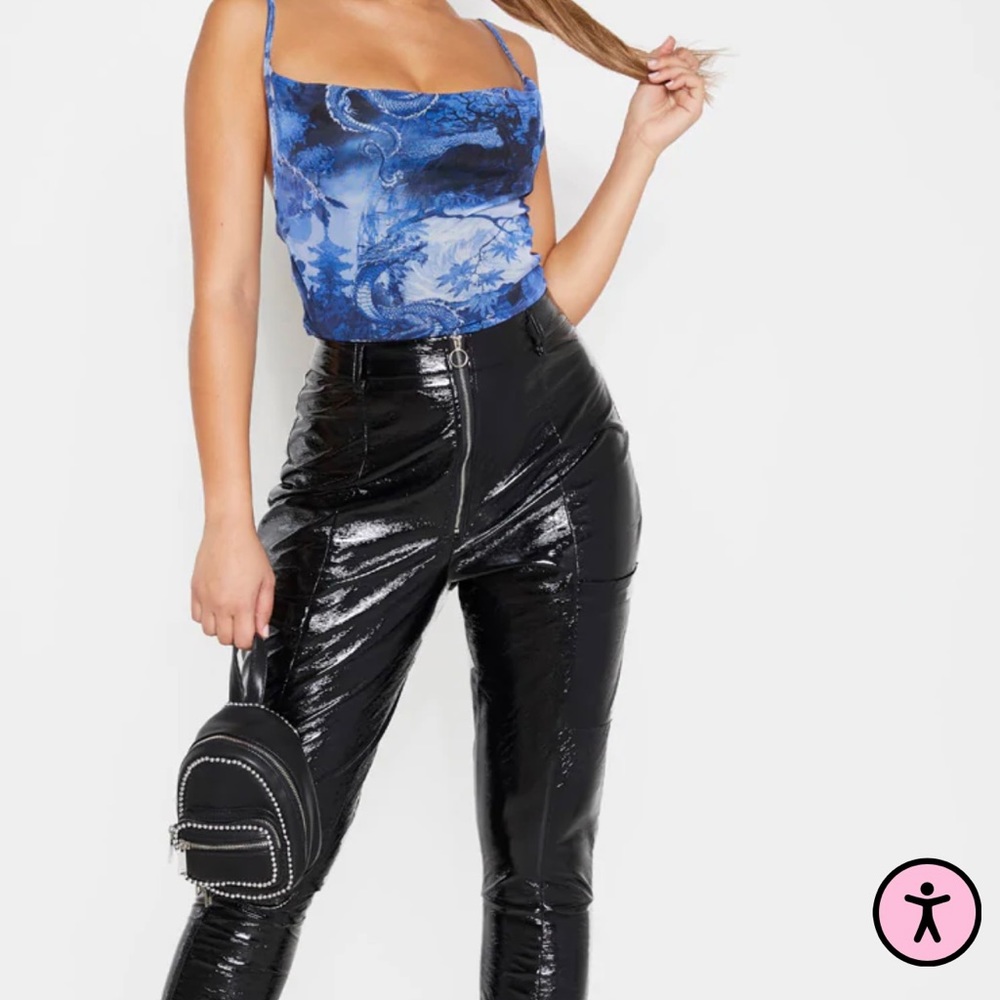 Prettylittlething bodysuit mesh ruched